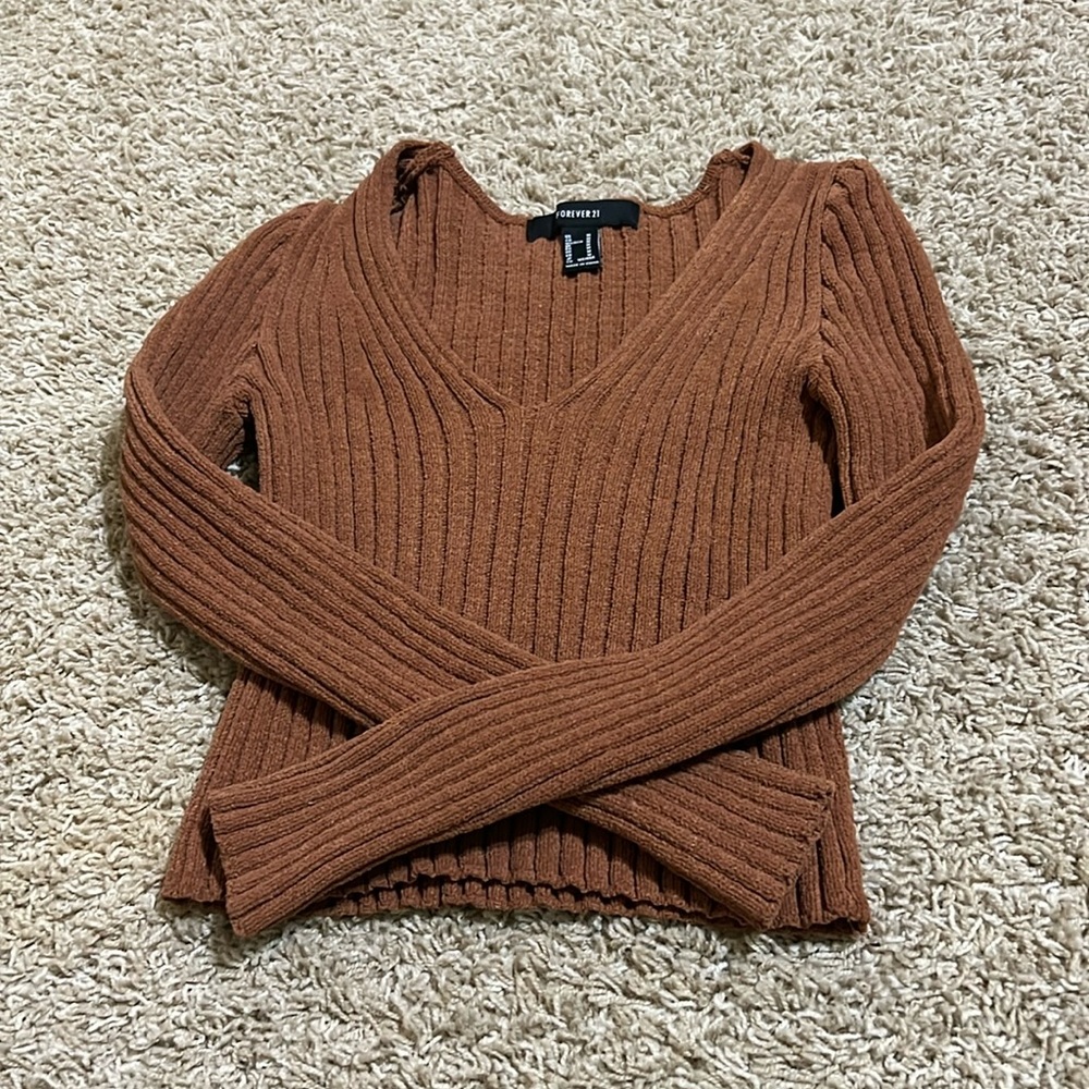 Burnt Orange Knit Sweater